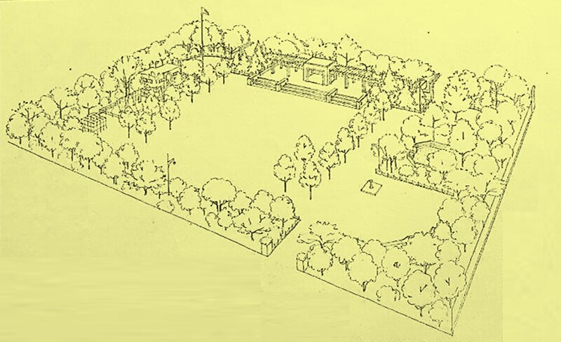 金竜公園（当時の鳥瞰図）