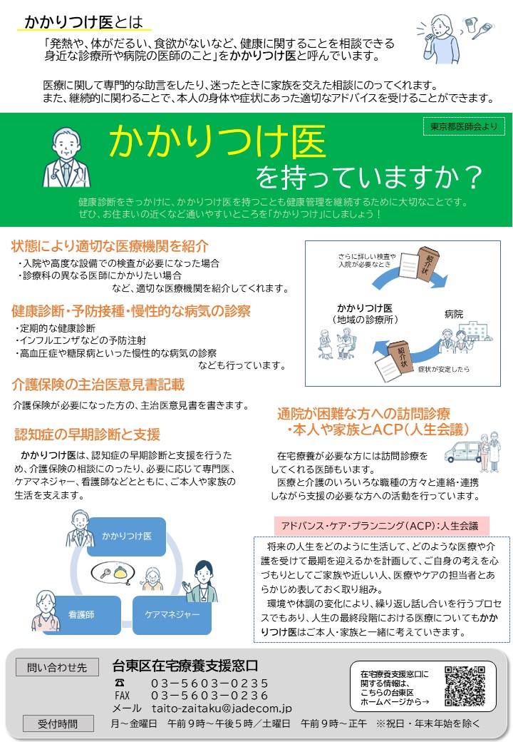 かかりつけ医について