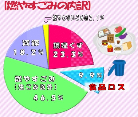 燃やすごみの内訳（円グラフ）