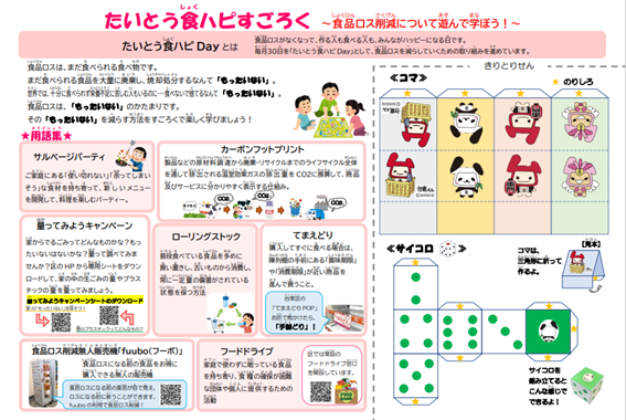 たいとう食ハピすごろく説明書