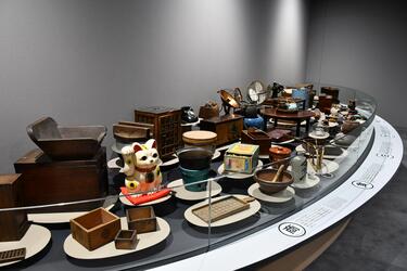 貴重な生活道具の展示の写真