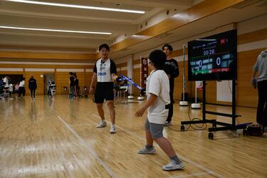 松山選手との対戦の写真